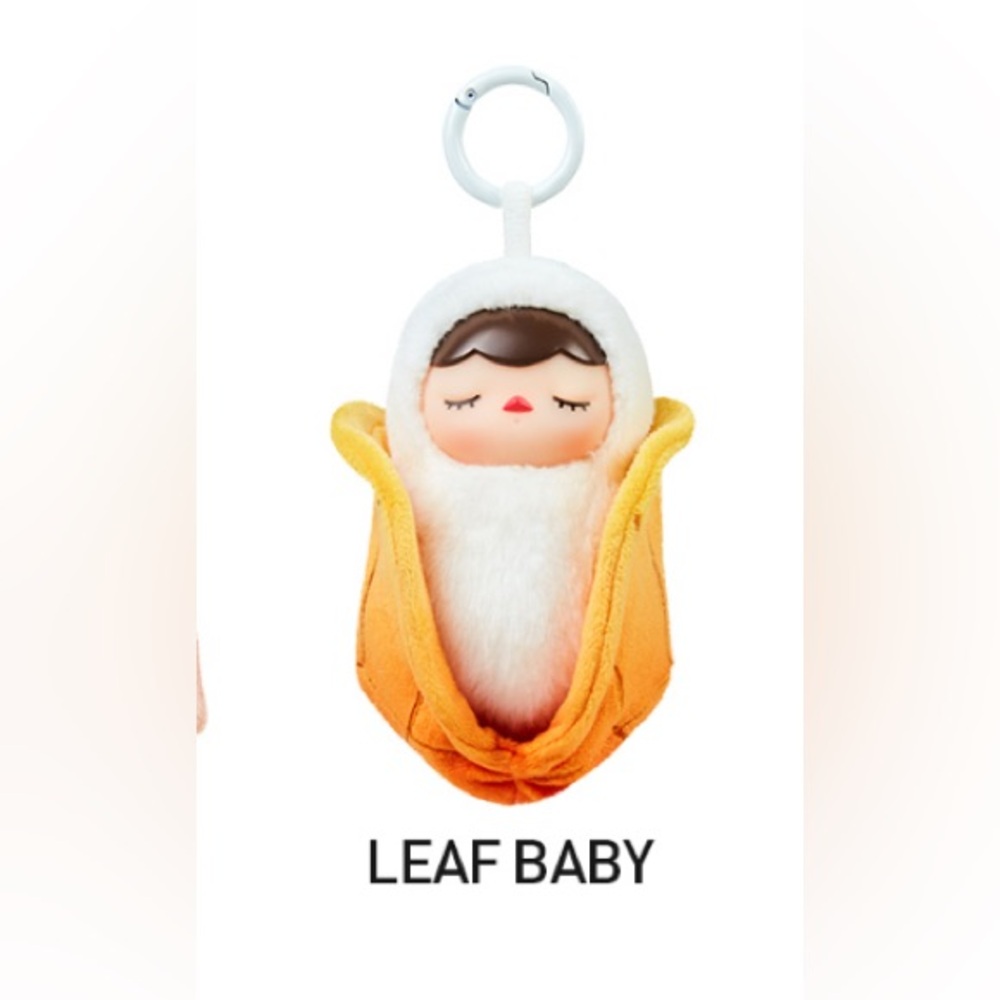 POP MART PUCKY Forest Party Vinyl Plush Pendant Keychain - Leaf Baby